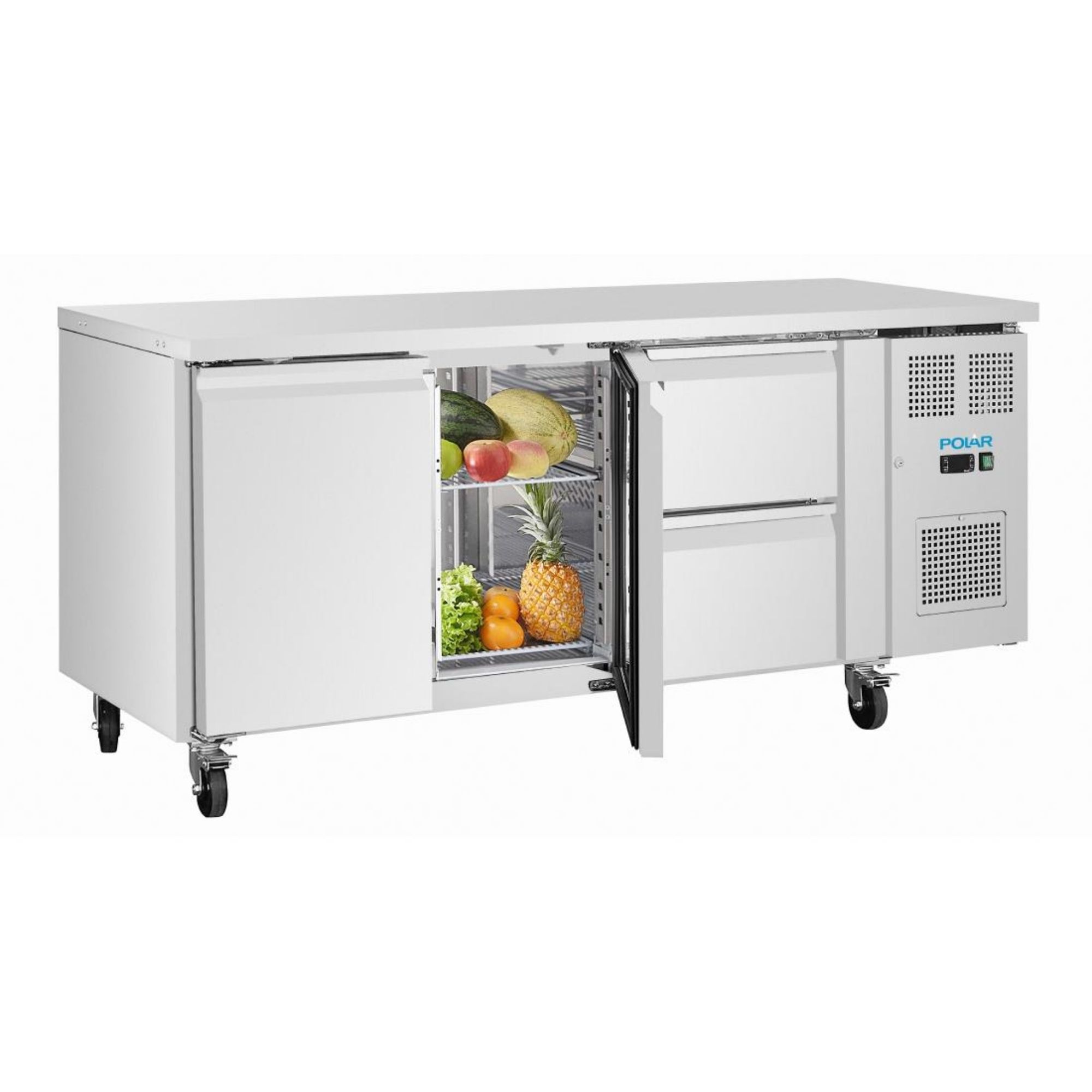 Picture of Polar U-Series 2 Door & 2 Drawer Counter Fridge 242Ltr