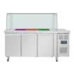 Picture of Polar U-Series GN Saladette Counter with Square Sneeze Guard 3 Door