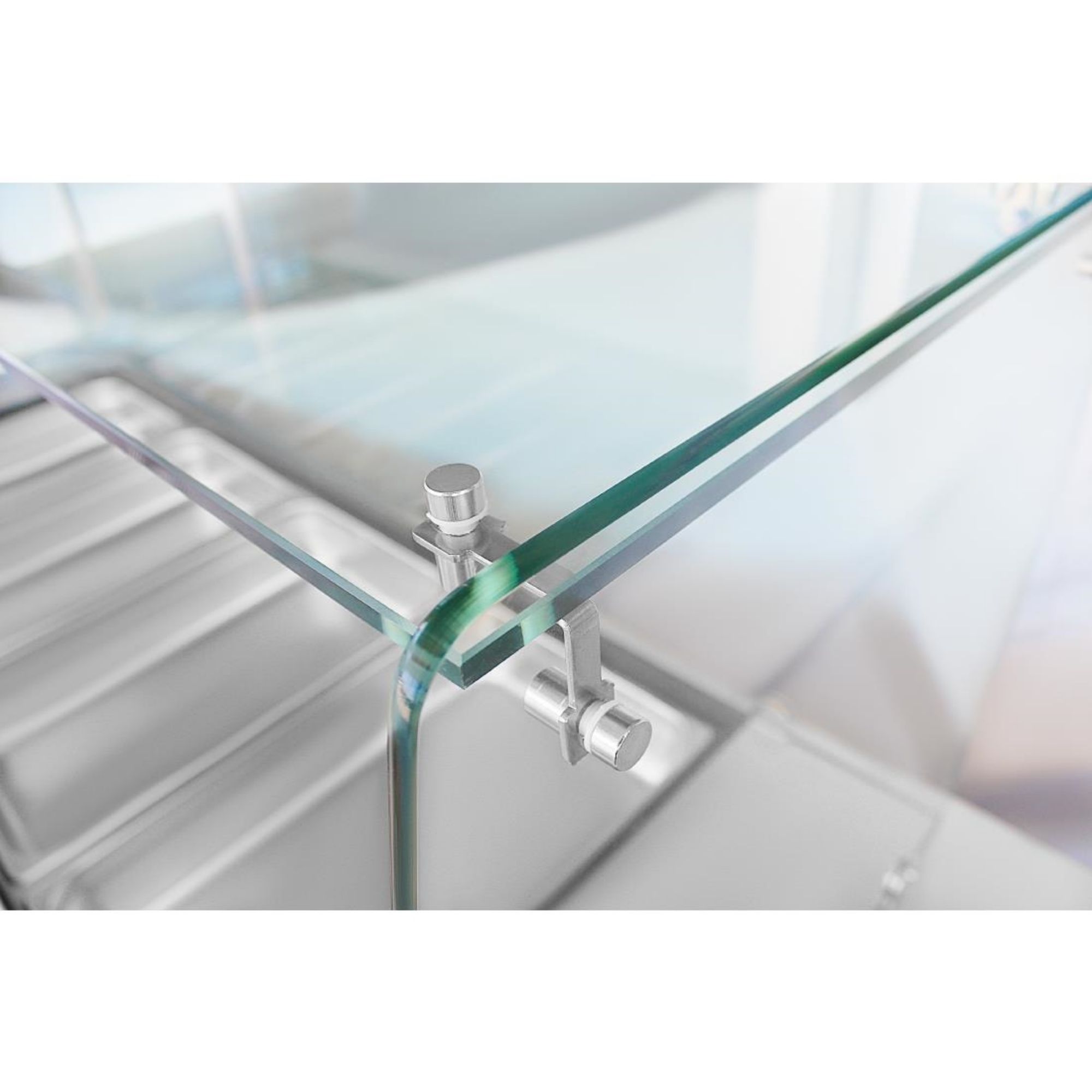 Picture of Polar U-Series GN Saladette Counter with Square Sneeze Guard 4 Door