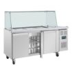 Picture of Polar U-Series GN Saladette Counter with Square Sneeze Guard 3 Door