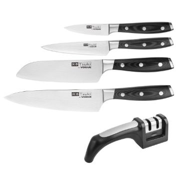 Picture of Vogue Tsuki 4-Piece Knife Set with Sharpener
