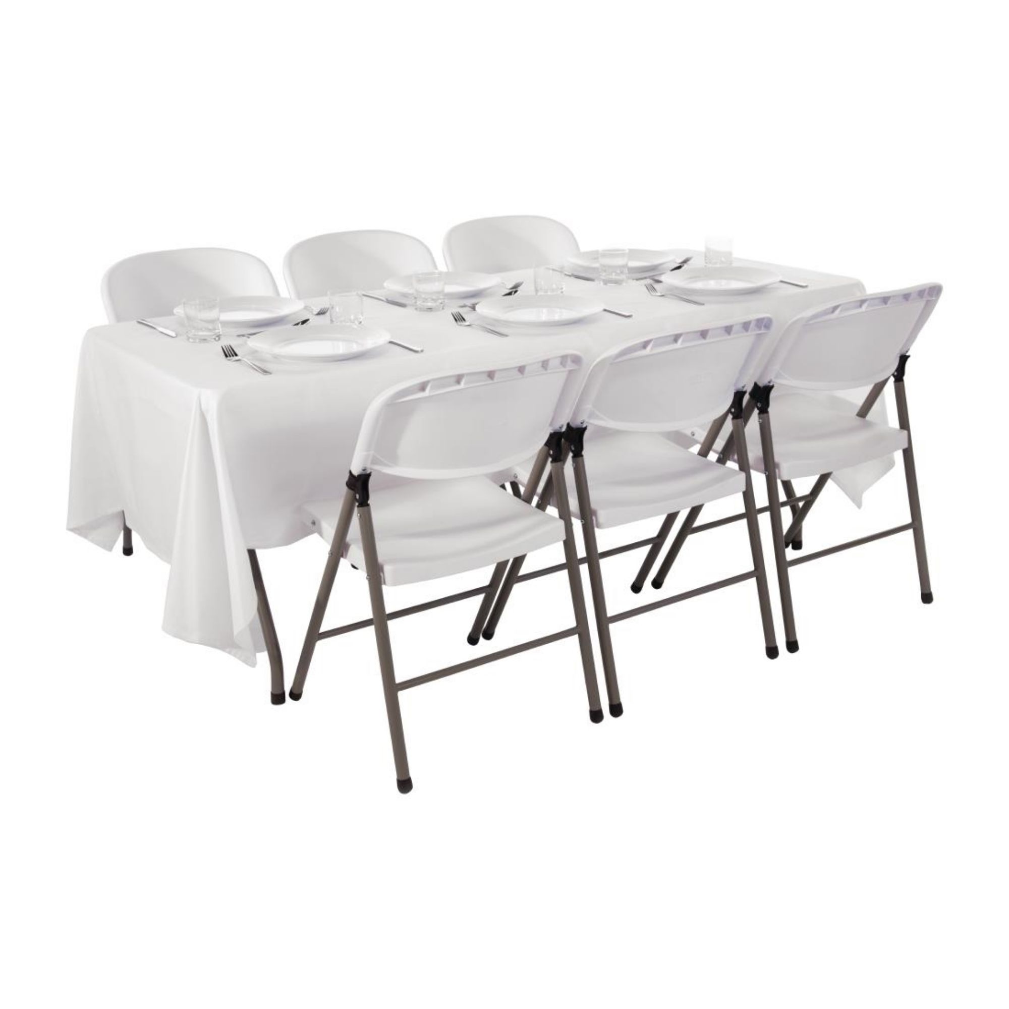 Picture of Special Offer Bolero PE Centre Folding Table 6ft with Six Folding Chairs