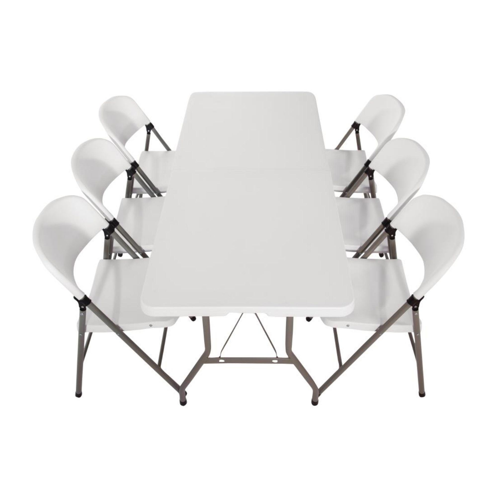 Picture of Special Offer Bolero PE Centre Folding Table 6ft with Six Folding Chairs