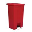 Picture of Rubbermaid Step-On Pedal Bin Red 87Ltr