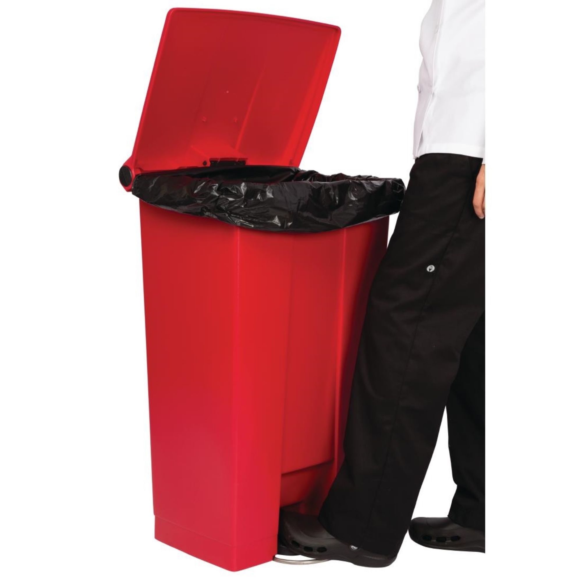 Picture of Rubbermaid Step-On Pedal Bin Red 87Ltr