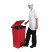Picture of Rubbermaid Step-On Pedal Bin Red 87Ltr