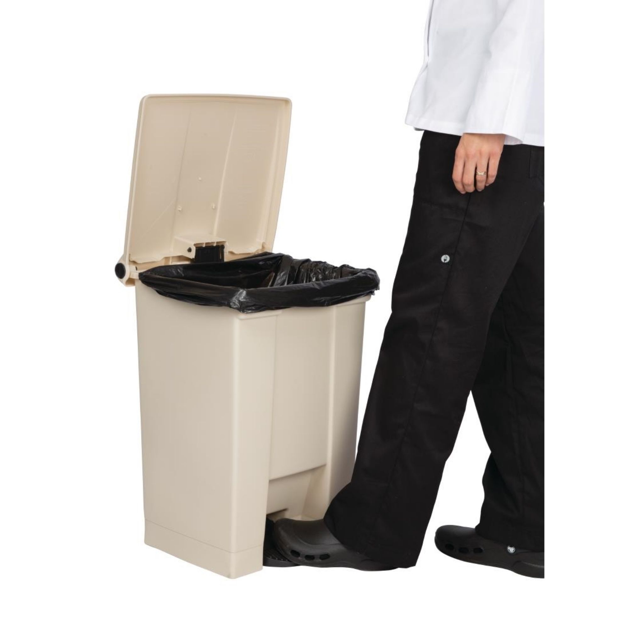 Picture of Rubbermaid Step-On Pedal Bin Beige 45.5Ltr