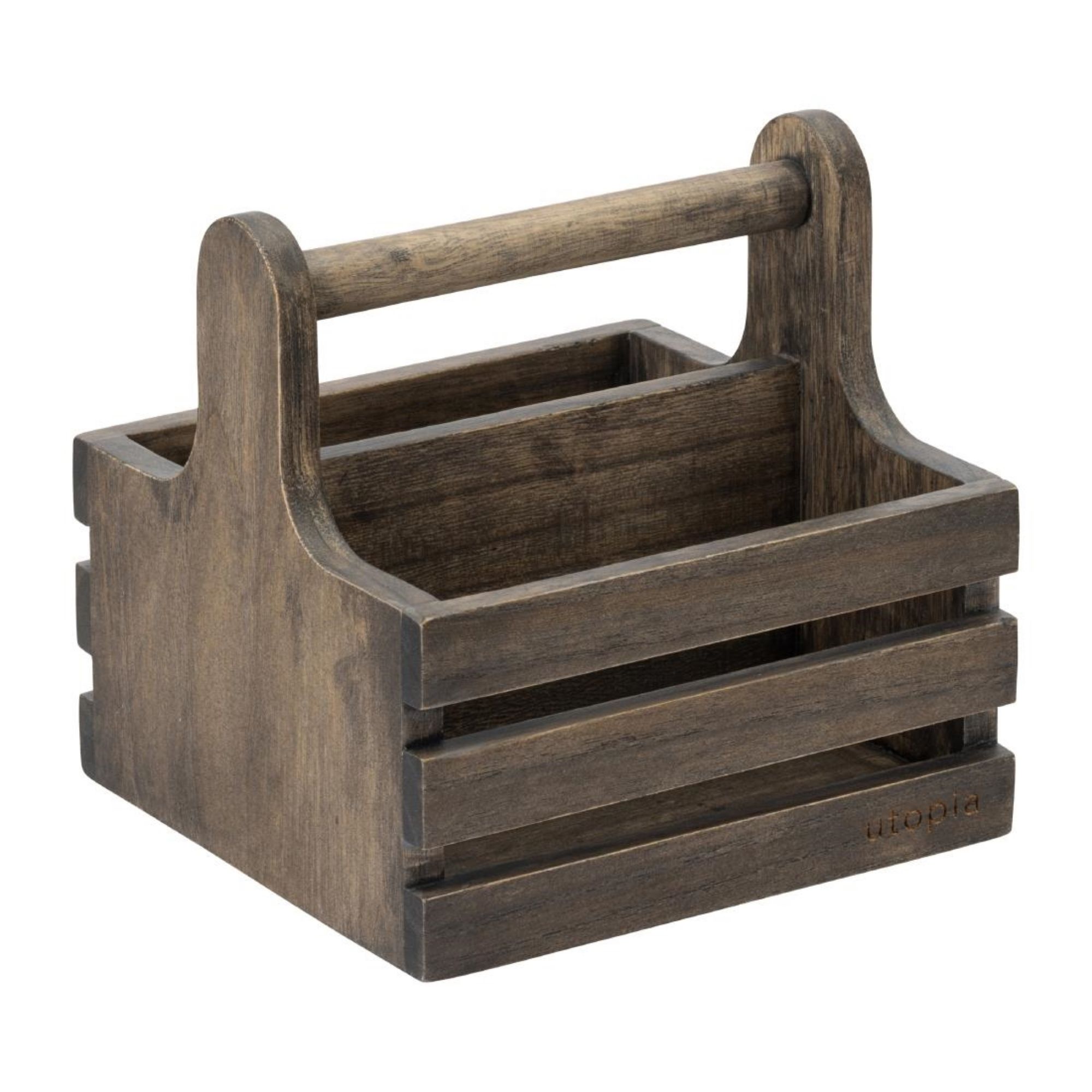 Picture of Utopia Small Rustic Wooden Table Caddy (2 Pack)