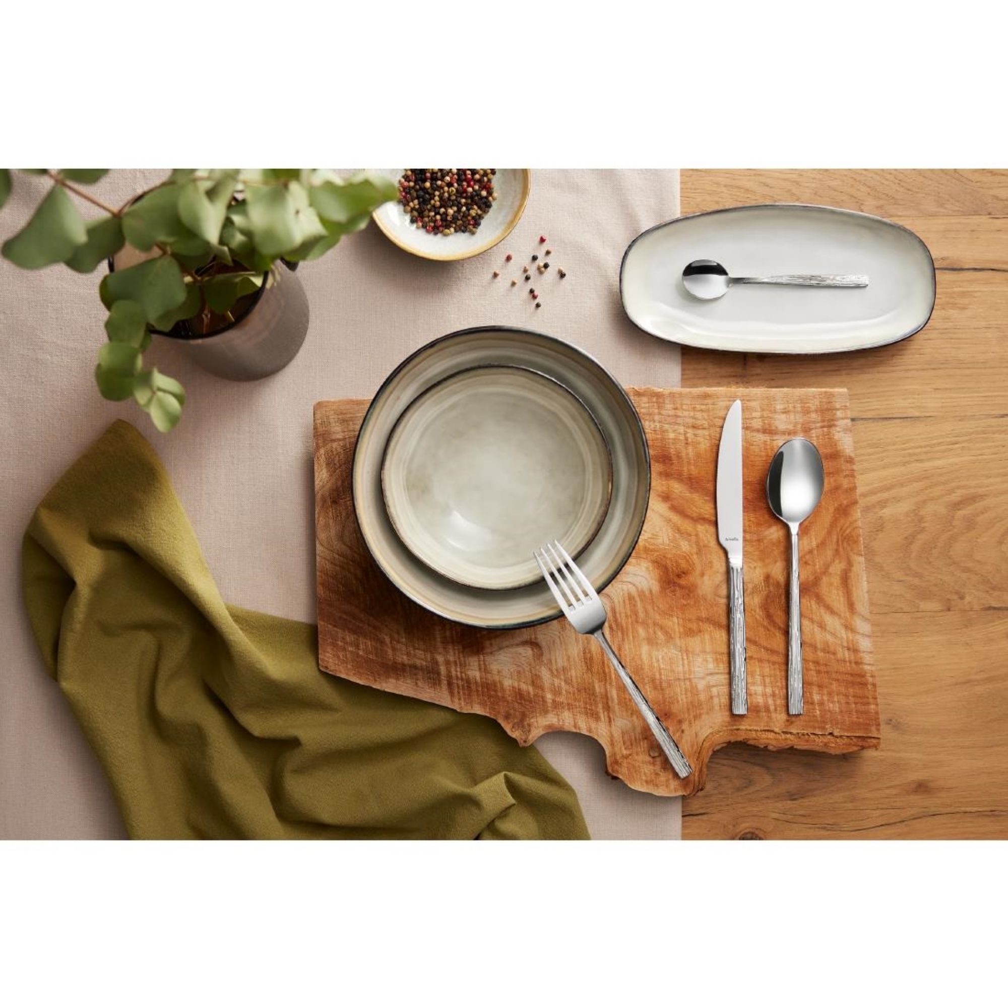 Picture of Amefa Medard De Noblat Shadow Pearl Large Platters 355x140mm (2 Pack)