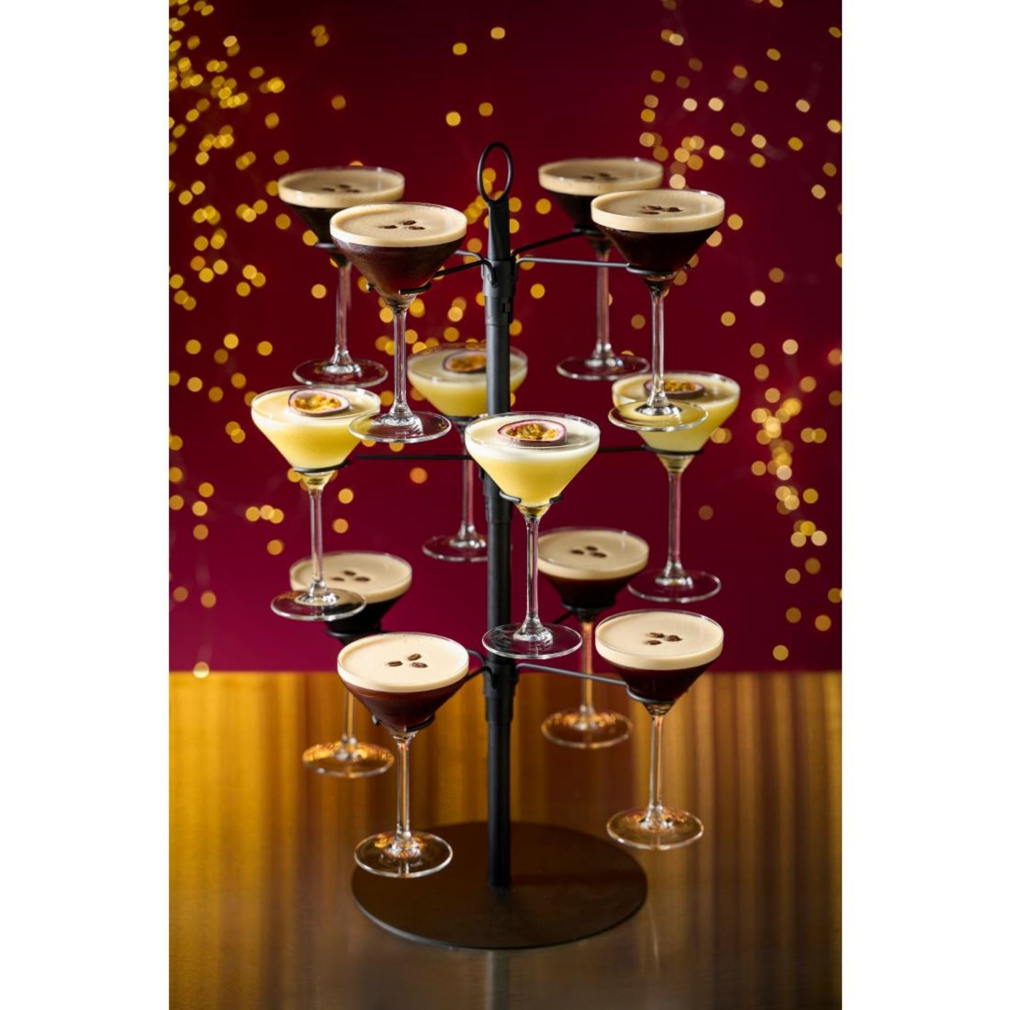 Picture of ARTBAR 12 Glass Cocktail Tree Black