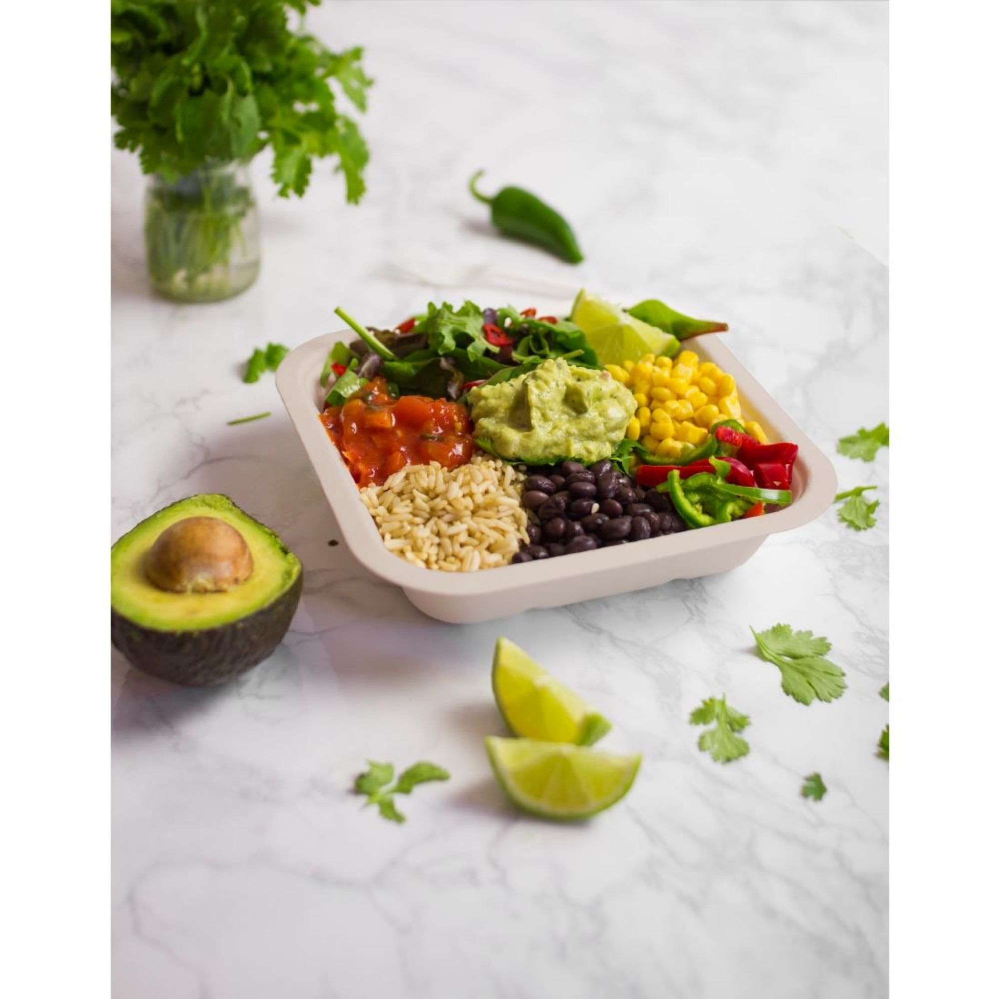 Picture of Vegware Gourmet Bagasse Bases Size 4 Natural 650ml (600 Pack)