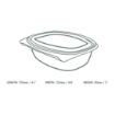 Picture of Vegware PLA Hinged Deli Containers 8oz (300 Pack)