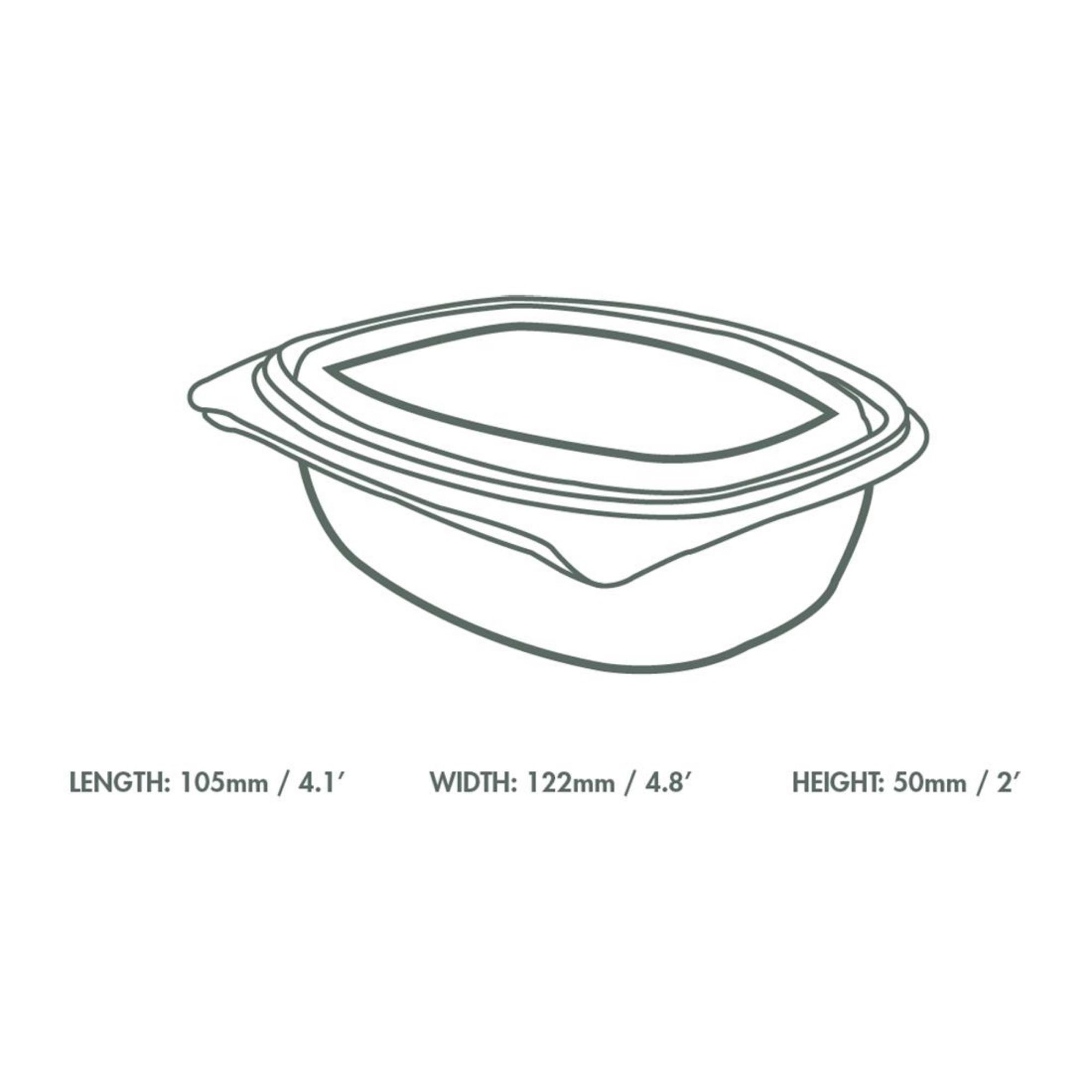 Picture of Vegware PLA Hinged Deli Containers 8oz (300 Pack)