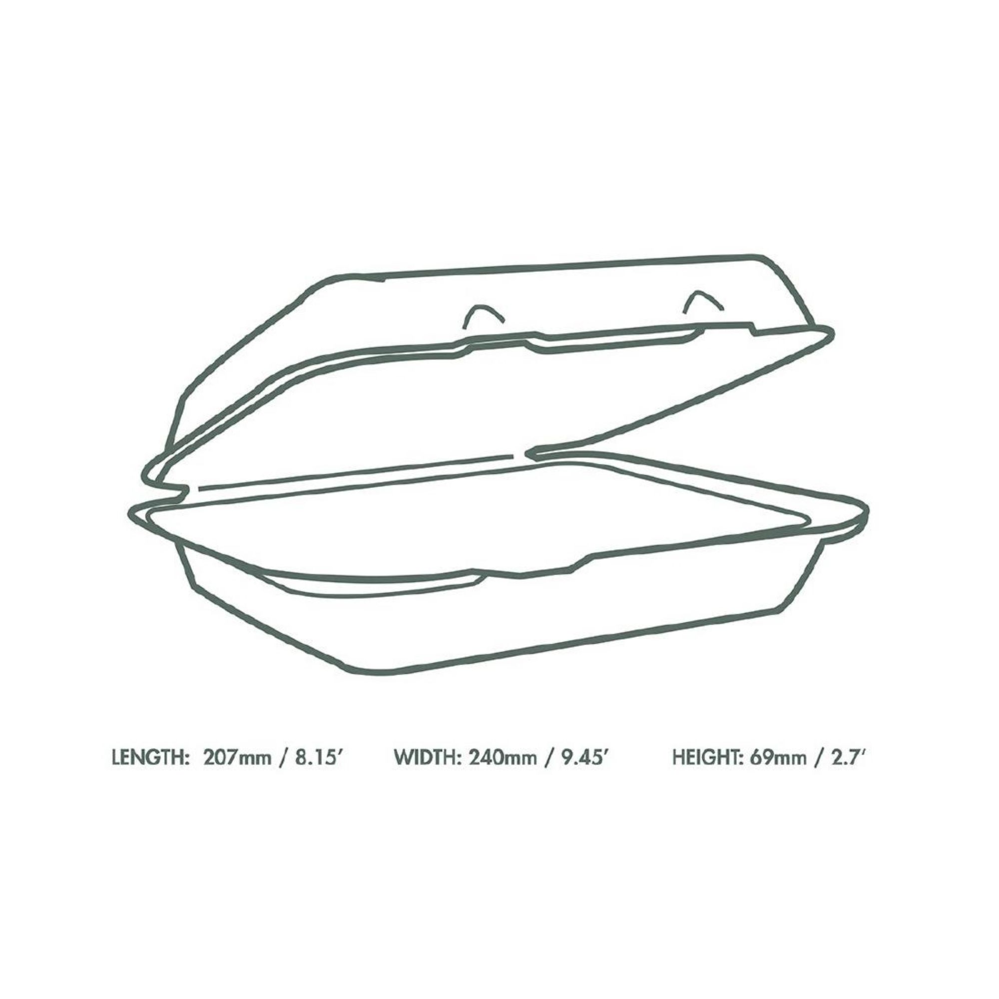 Picture of Vegware Nourish Moulded Fibre Lunch Boxes 9x8" (200 Pack)