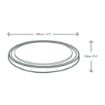 Picture of Vegware Round PLA Deli Pot Lids - Fits 8-32oz Pots (500 Pack)