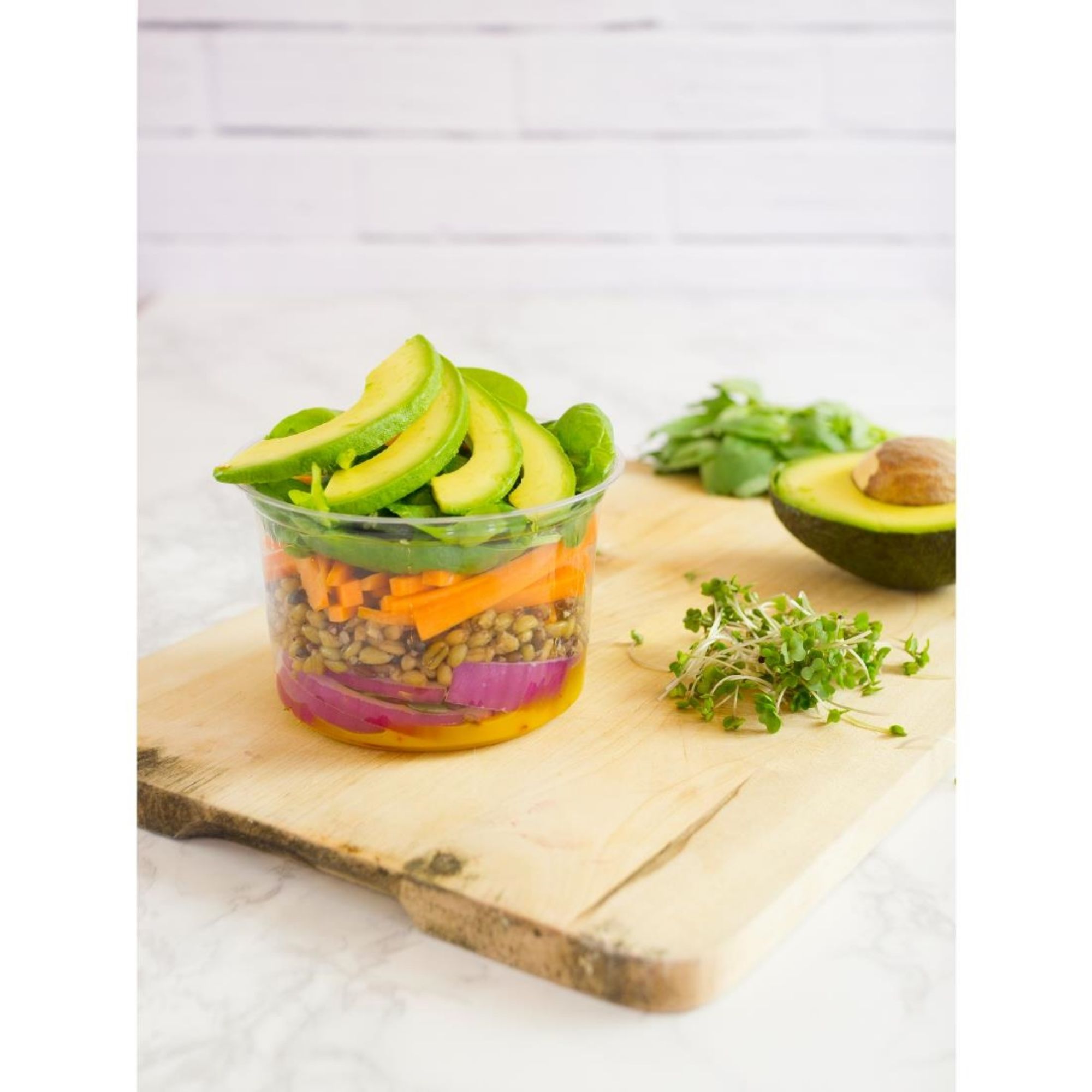 Picture of Vegware Round PLA Deli Pots 455ml (500 Pack)