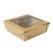 Picture of Vegware Salad Boxes with Window Kraft Medium 650ml (300 Pack)