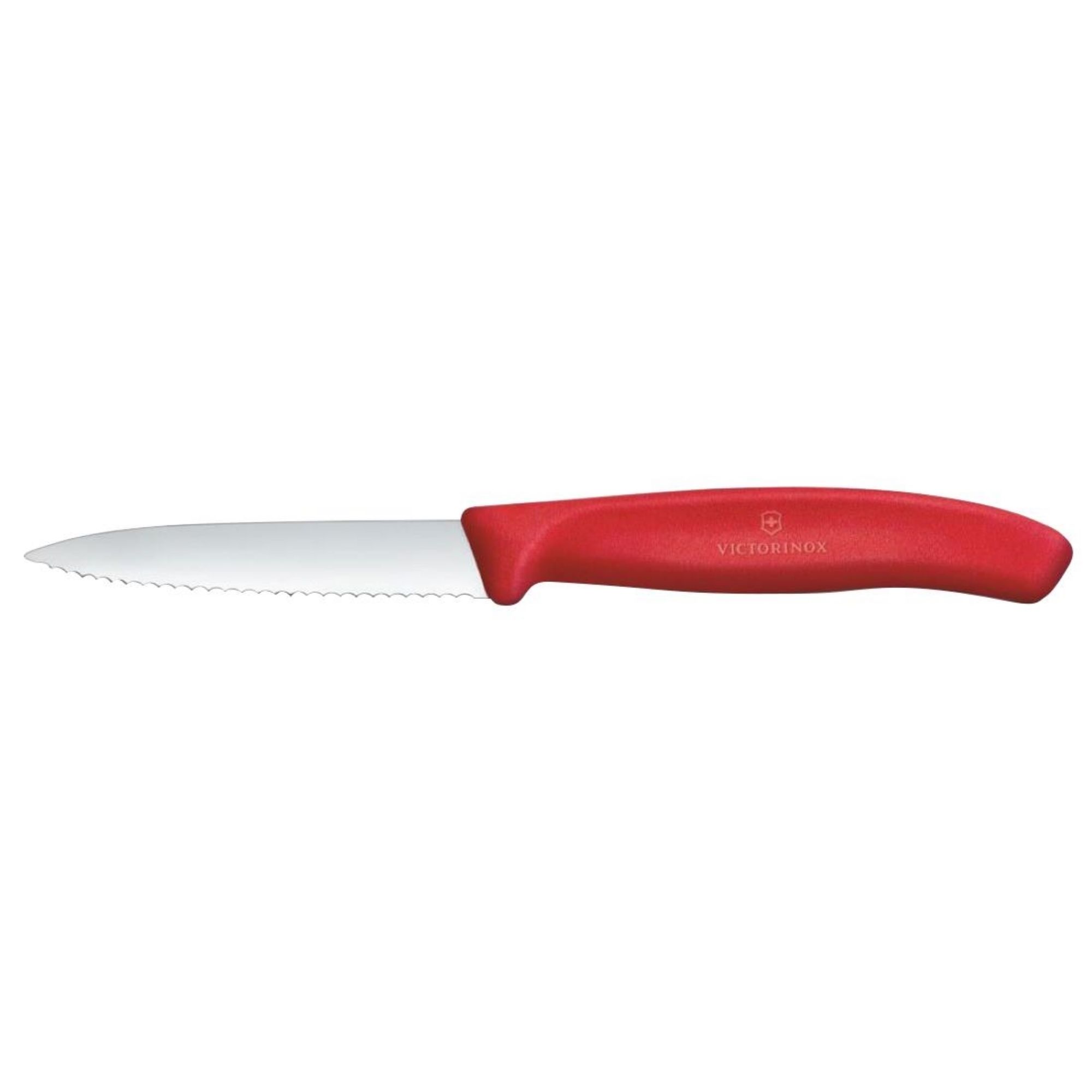 Picture of Victorinox Swiss Classic Paring Knife Wavy Pointed Tip Red 8cm