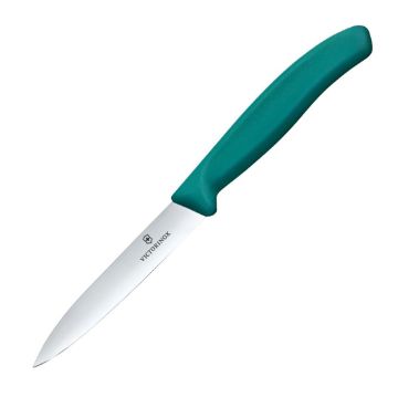 Picture of Victorinox Swiss Classic Paring Knife Straight Pointed Tip Green 10cm