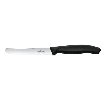 Picture of Victorinox Swiss Classic Tomato & Table Knife Wavy Black 11cm (2 Pack)