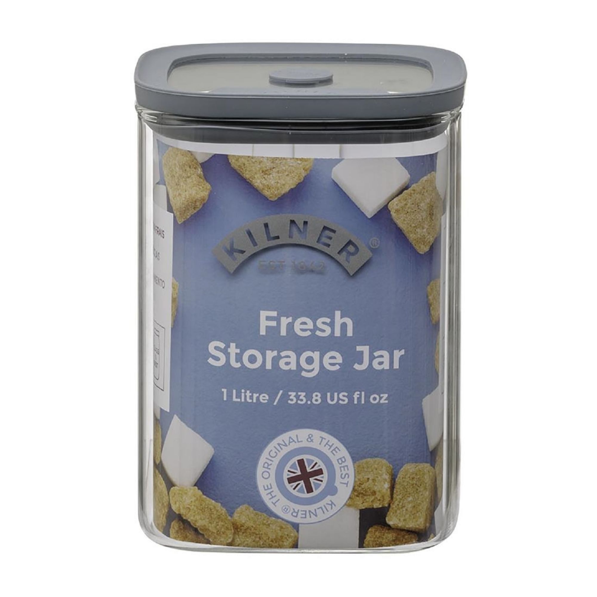 Picture of Kilner Fresh Storage Square Jar 1Ltr