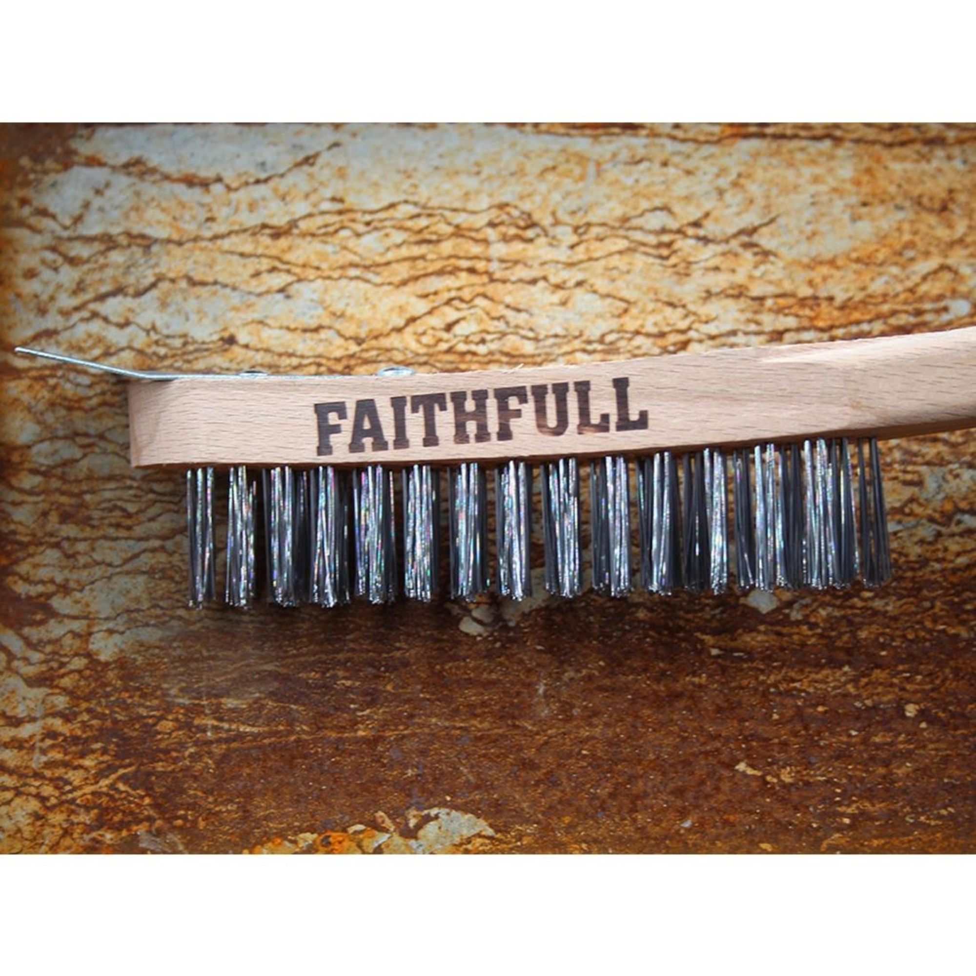 Picture of Faithfull Heavy Duty Wire Grill Brush 4 Row with Scraper