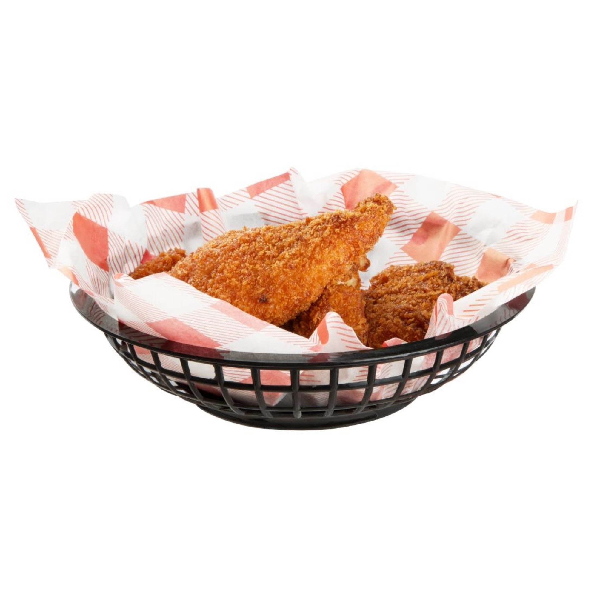 Picture of Olympia Kristallon PP Food Baskets Round Black 200x50mm (6 Pack)