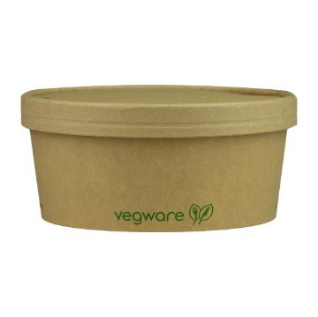 Picture of Vegware Round Food Containers Kraft 150-Series 750ml (300 Pack)