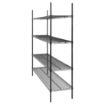 Picture of Nisbets Essentials Flat Pack 4 Shelf Unit Black Epoxy Coated 1830x1820x460mm