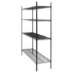 Picture of Nisbets Essentials Flat Pack 4 Shelf Unit Black Epoxy Coated 1830x1510x460mm