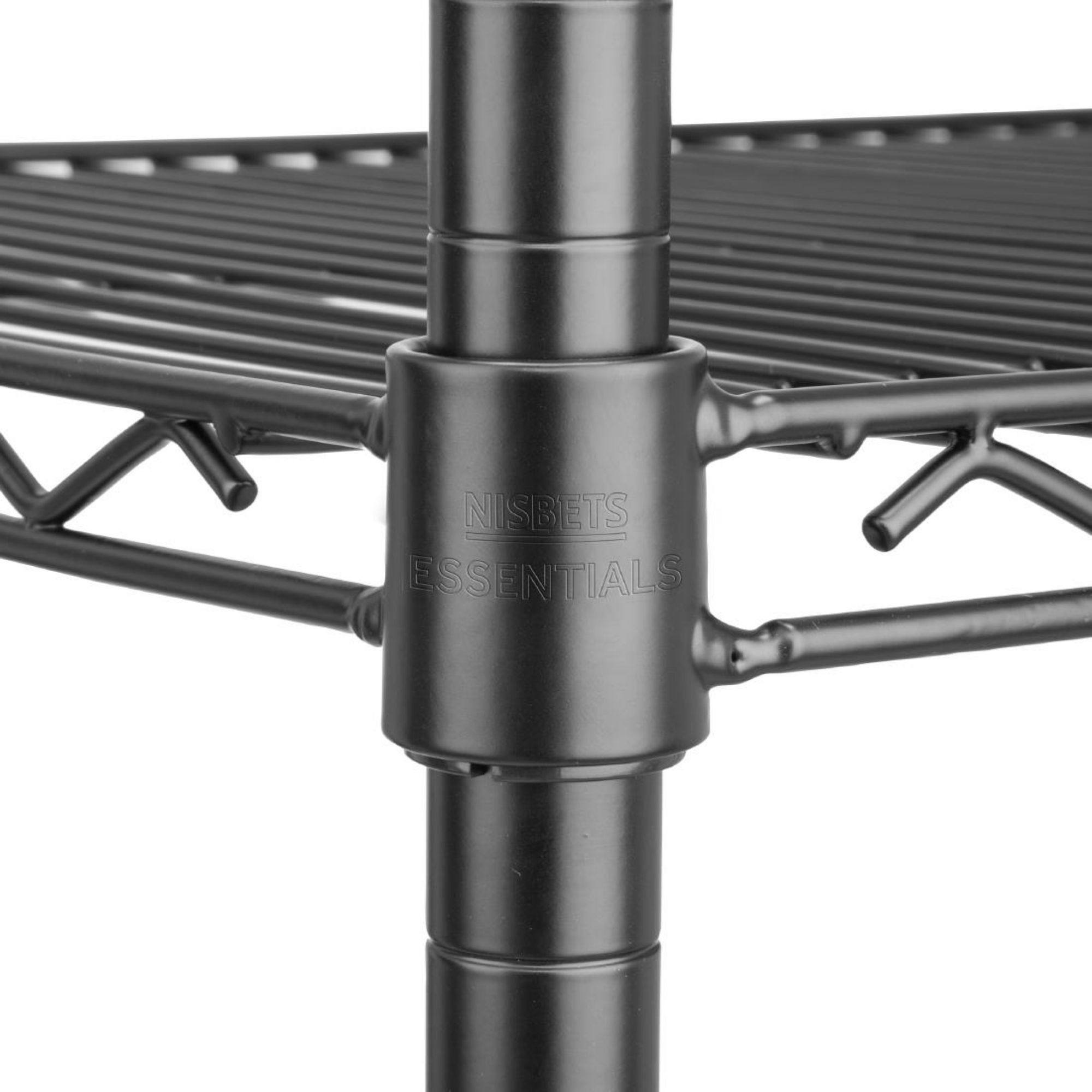 Picture of Nisbets Essentials Flat Pack 4 Shelf Unit Black Epoxy Coated 1830x1820x460mm