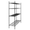 Picture of Nisbets Essentials Flat Pack 4 Shelf Unit Black Epoxy Coated 1830x1510x460mm