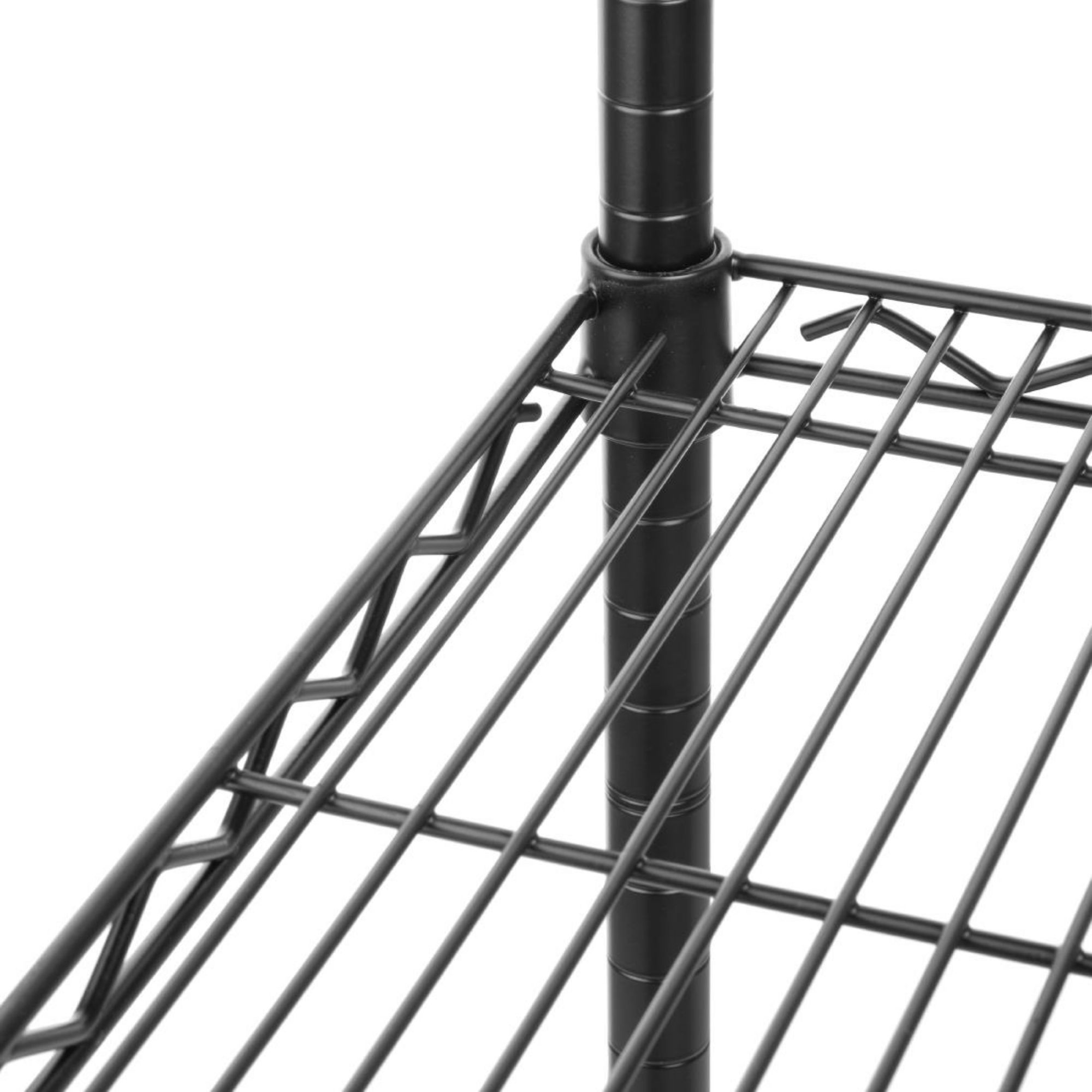 Picture of Nisbets Essentials Flat Pack 4 Shelf Unit Black Epoxy Coated 1830x1820x460mm