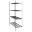Picture of Nisbets Essentials Flat Pack 4 Shelf Unit Black Epoxy Coated 1830x1220x460mm