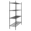 Picture of Nisbets Essentials Flat Pack 4 Shelf Unit Black Epoxy Coated 1830x1220x460mm