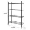 Picture of Nisbets Essentials Flat Pack 4 Shelf Unit Black Epoxy Coated 1830x1220x460mm