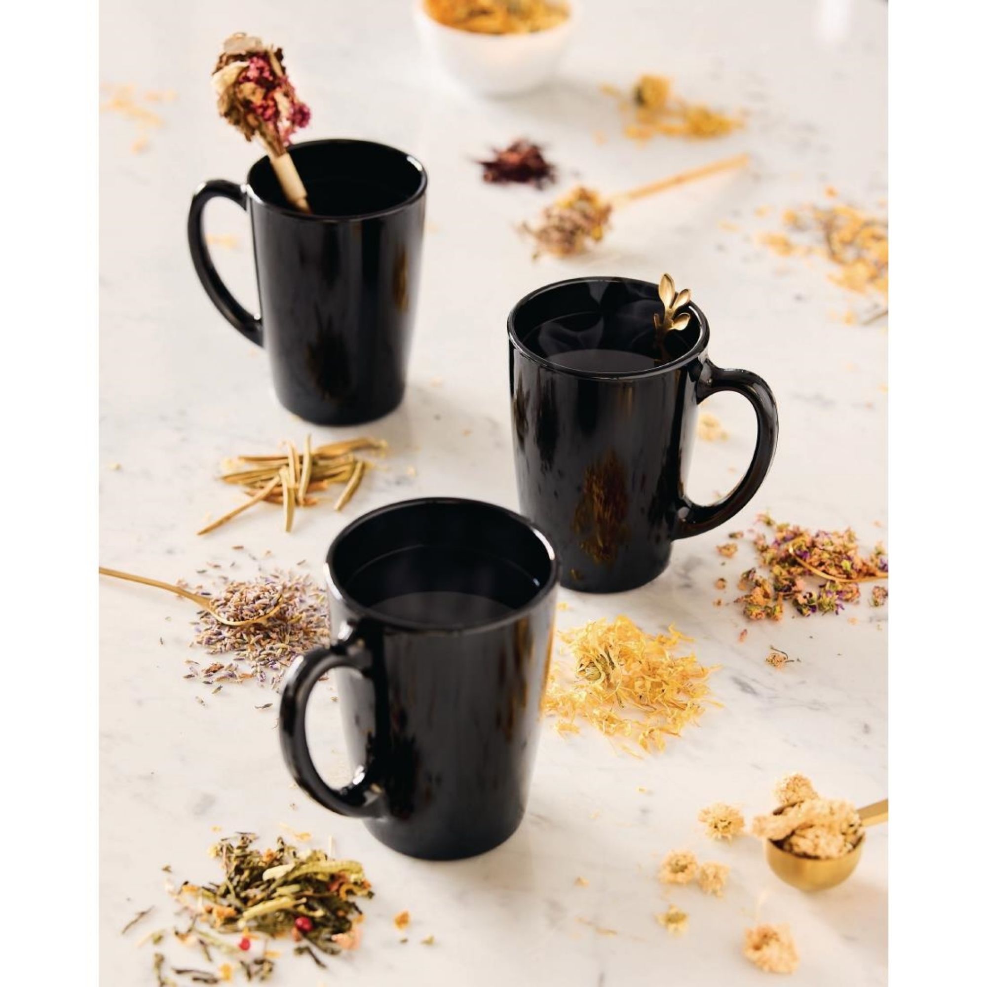 Picture of Luminarc New Morning Mugs Black 320ml (6 Pack)
