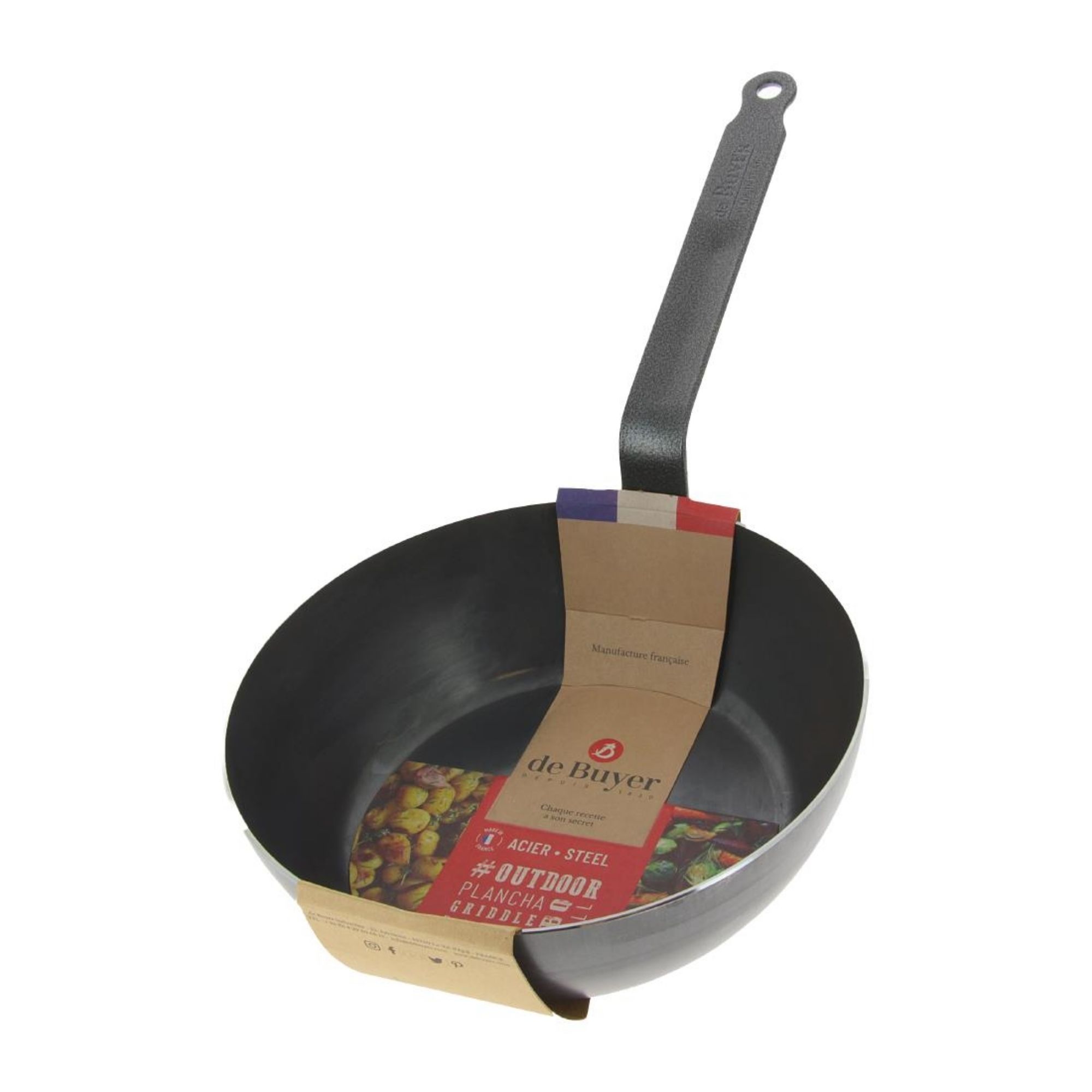 Picture of De Buyer Blue Carbon Steel Deep Round Pan 24cm