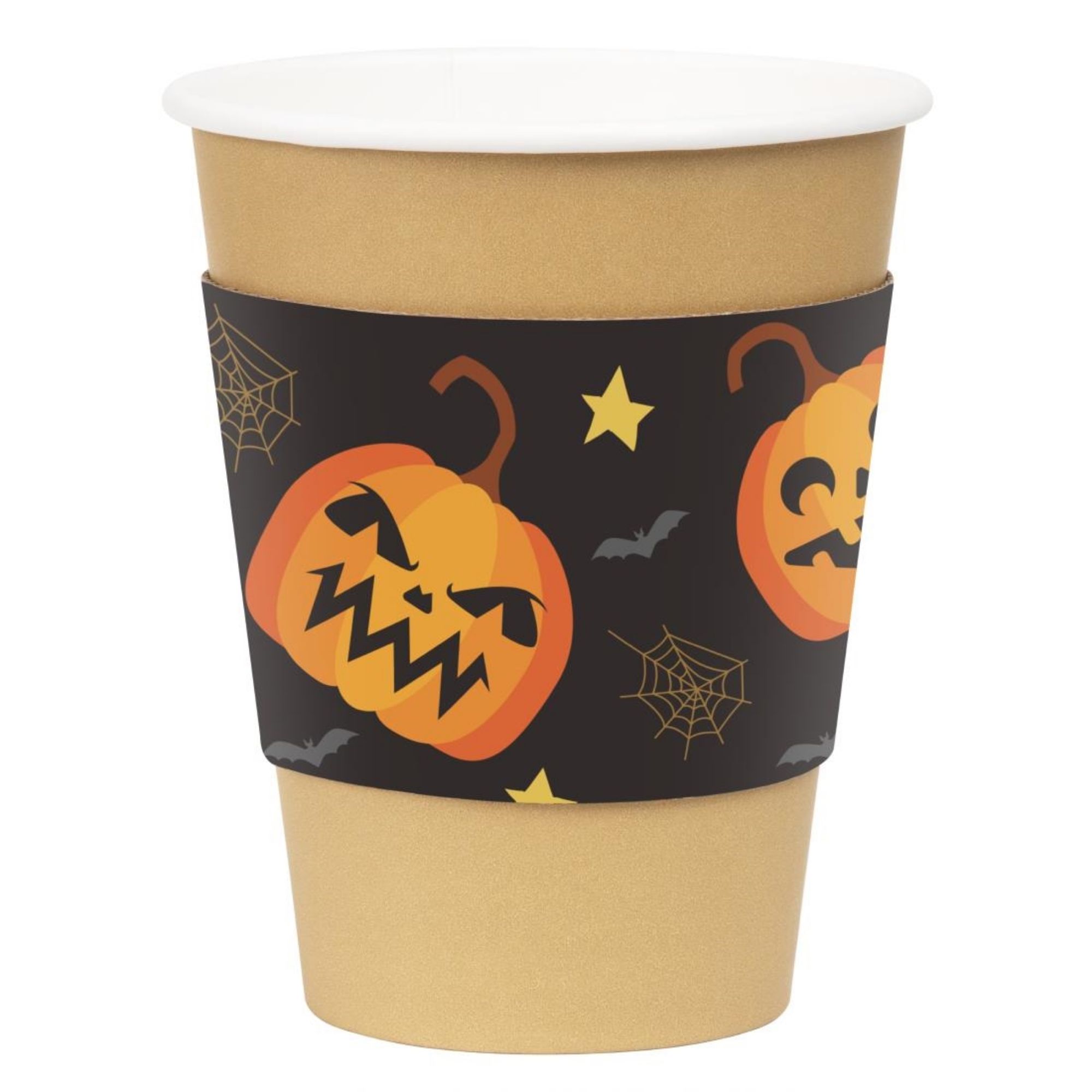Picture of Fiesta Recyclable Halloween Cups Sleeves for 12oz Hot Cups (100 Pack)
