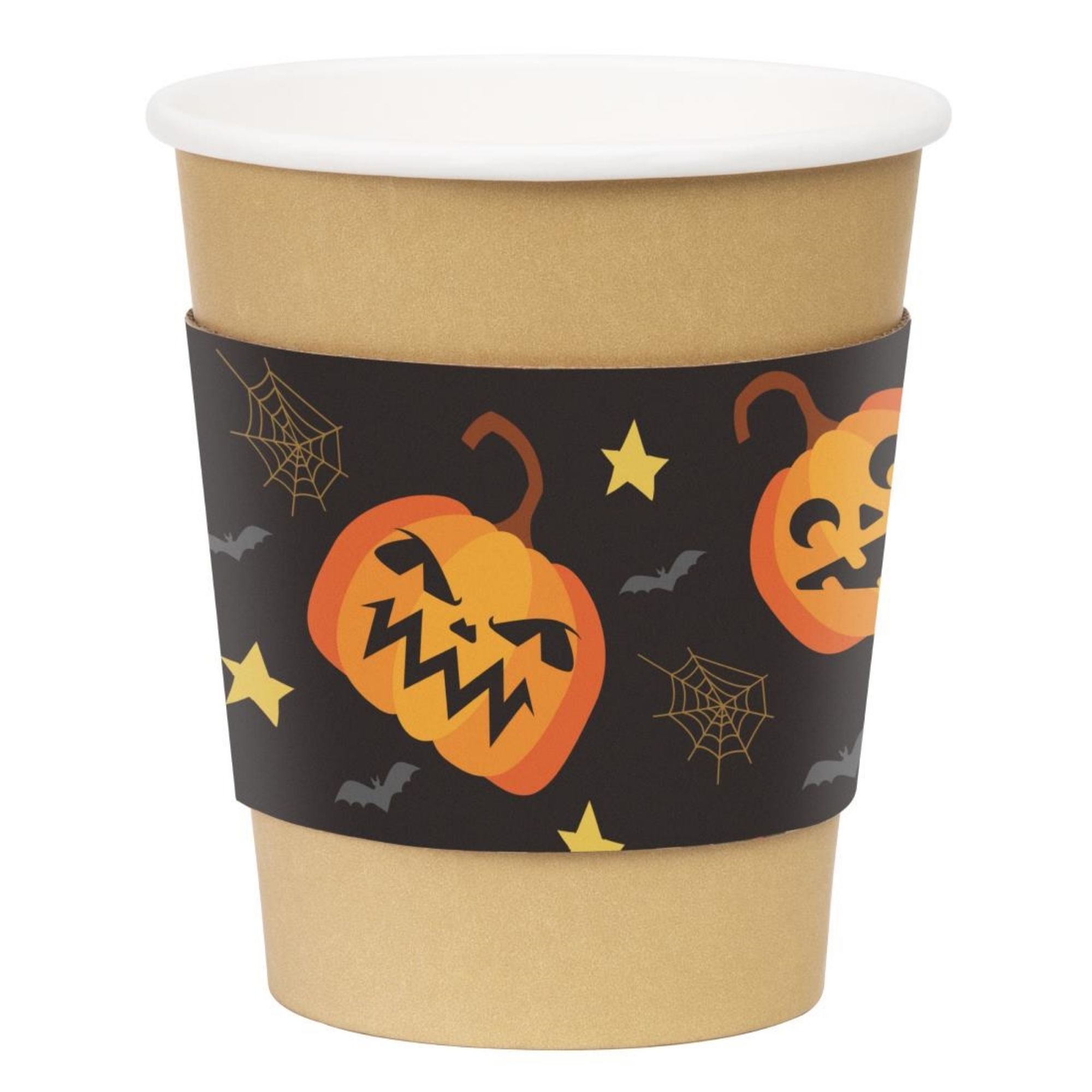 Picture of Fiesta Recyclable Halloween Cups Sleeves for 8oz Hot Cups (100 Pack)