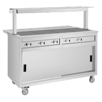 Picture of Buffalo Mobile Servery with Solid Heated Top 4x 1/1 GN