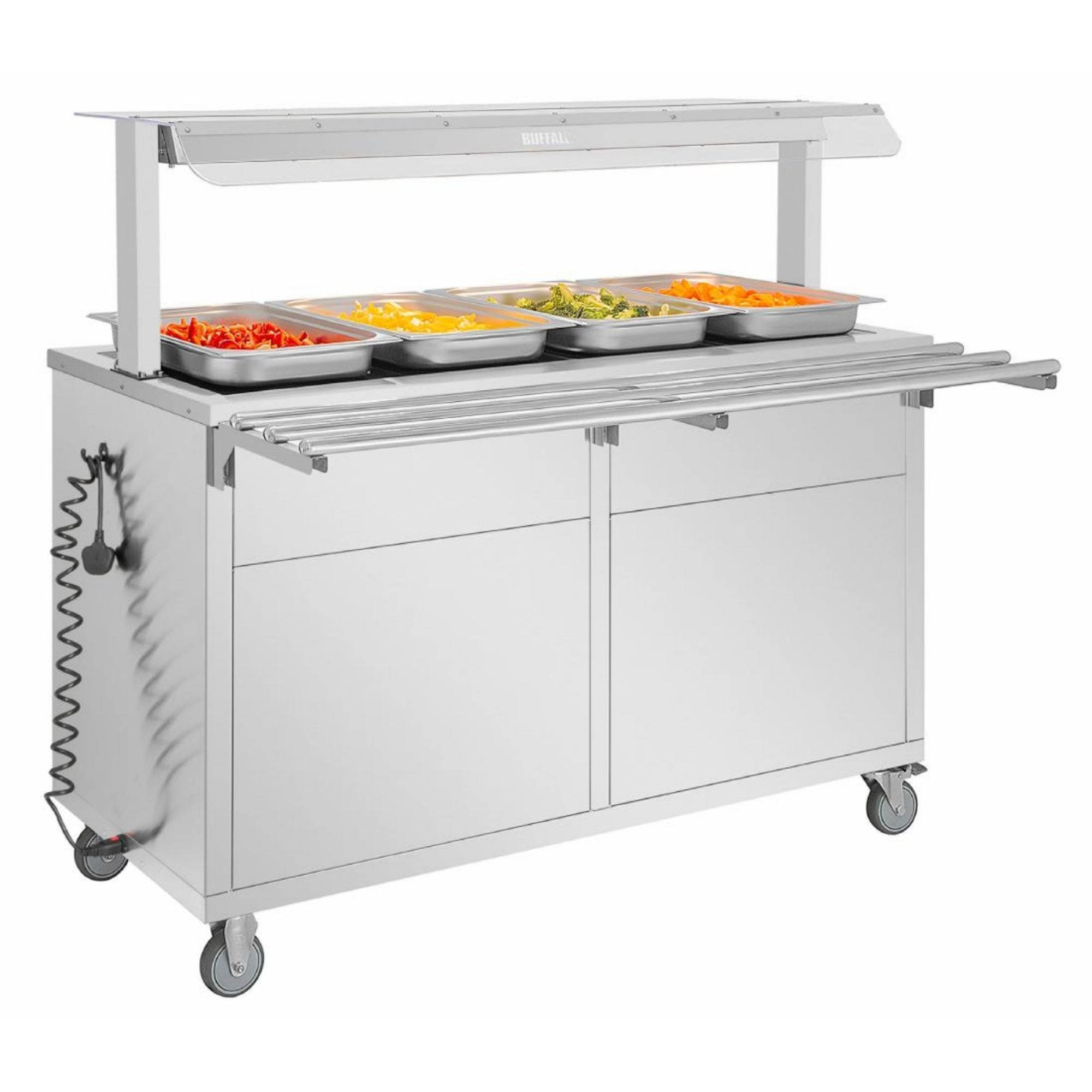 Picture of Buffalo Mobile Servery with Solid Heated Top 4x 1/1 GN
