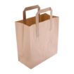 Picture of Fiesta Recyclable Flat Handle Brown Paper Bags Small (250 Pack)