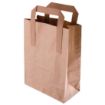 Picture of Fiesta Recyclable Flat Handle Brown Paper Bags Large (250 Pack)