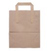 Picture of Fiesta Recyclable Flat Handle Brown Paper Bags Medium (250 Pack)