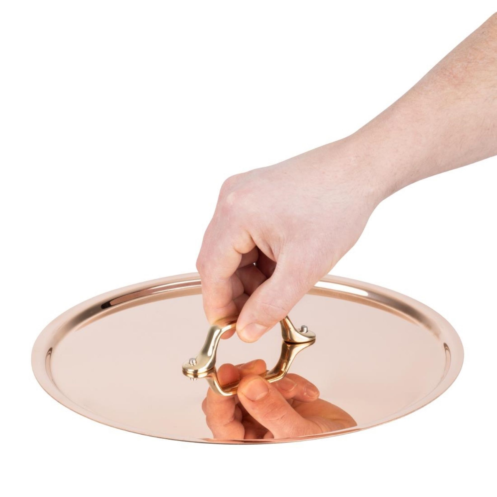 Picture of De Buyer Inocuivre Lid with Brass Handle 28cm