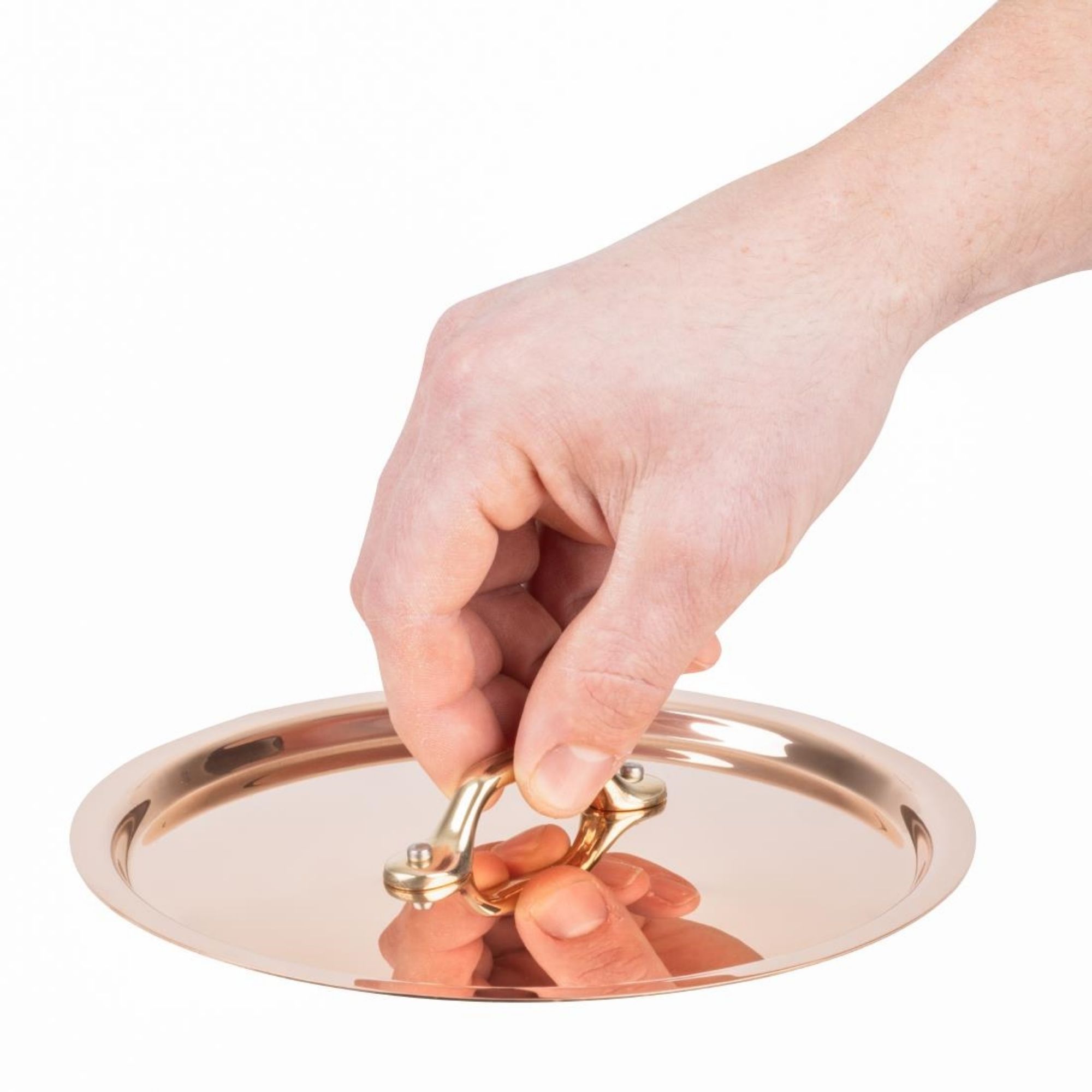 Picture of De Buyer Inocuivre Lid with Brass Handle 18cm