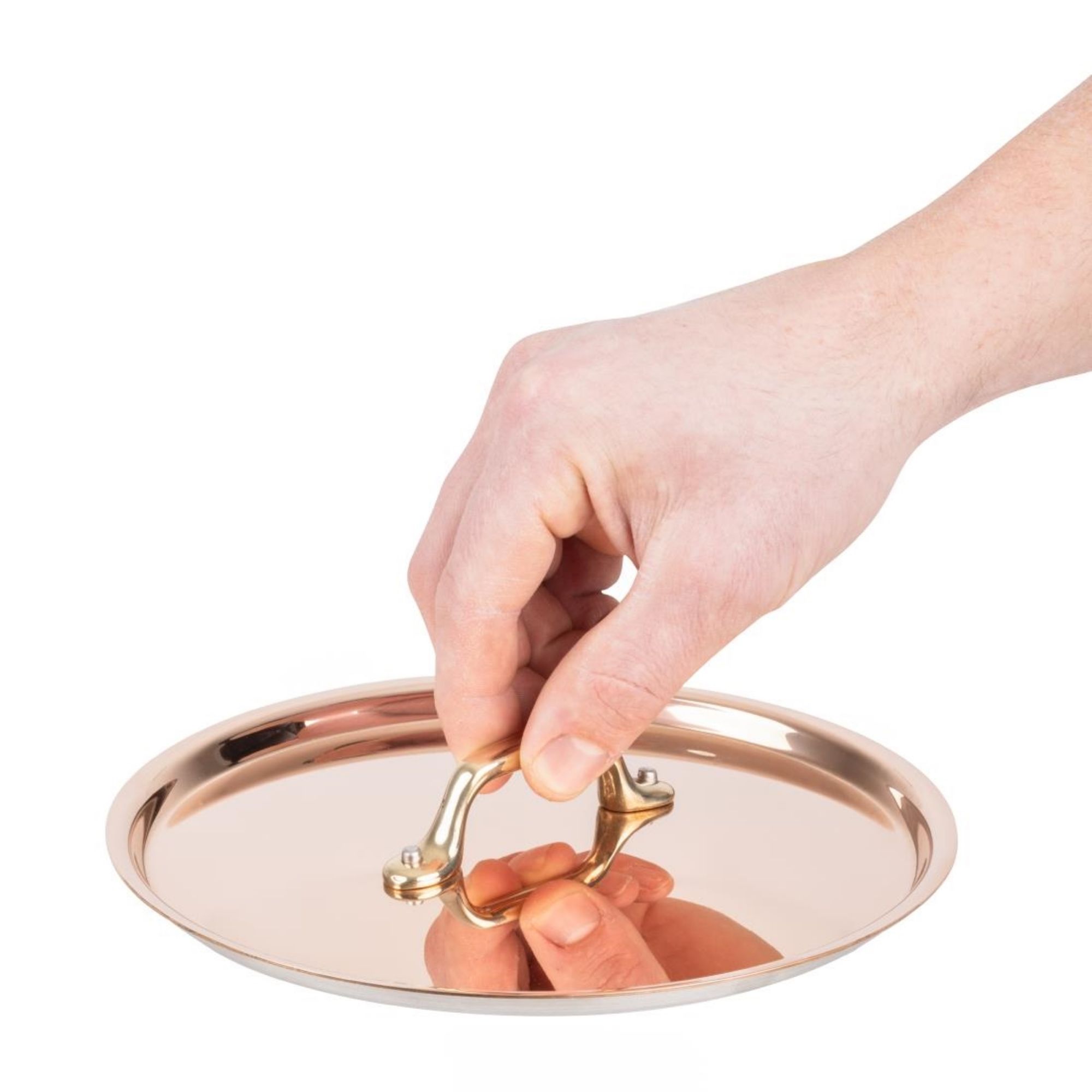 Picture of De Buyer Inocuivre Lid with Brass Handle 20cm
