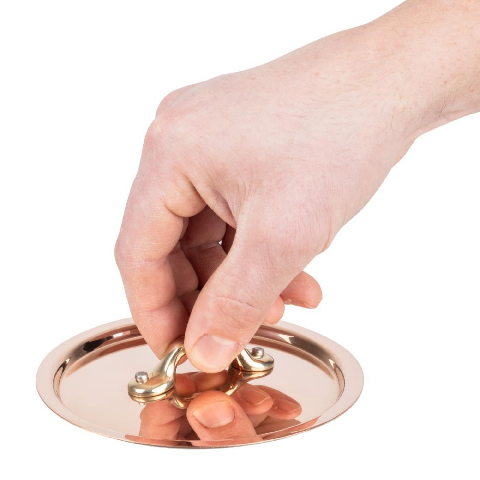 Picture of De Buyer Inocuivre Lid with Brass Handle 12cm