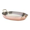 Picture of De Buyer Inocuivre Oval Dish with Brass Handles 36cm